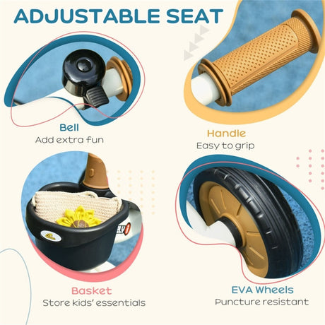 Children's Ride-On Car with Easy Controls and Safe Design