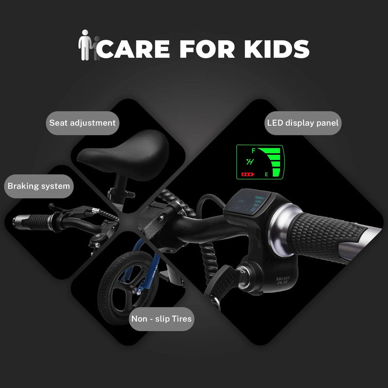 24V Kids Electric Dirt Bike 150W Ride-On Motorcycle Blue