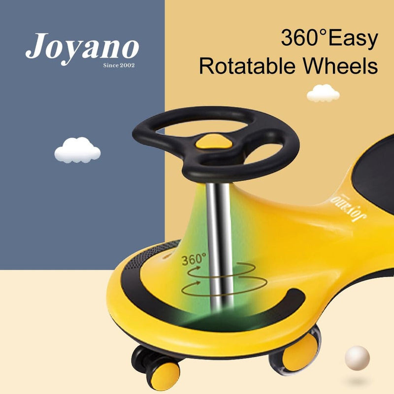 Swing Ride-On Wiggle Car with LED Flashing Wheels for Boys and Girls, Battery-Free Fun