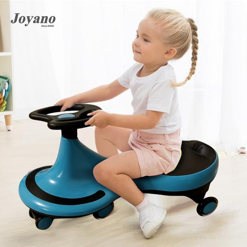 Swing Ride-On Wiggle Car with LED Flashing Wheels for Boys and Girls, Battery-Free Fun