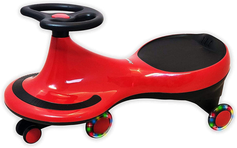 Swing Ride-On Wiggle Car with LED Flashing Wheels for Boys and Girls, Battery-Free Fun