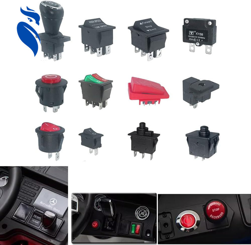 Replacement Foot Pedal Switch Kit for Kid's Power Wheels Ride-On Toys