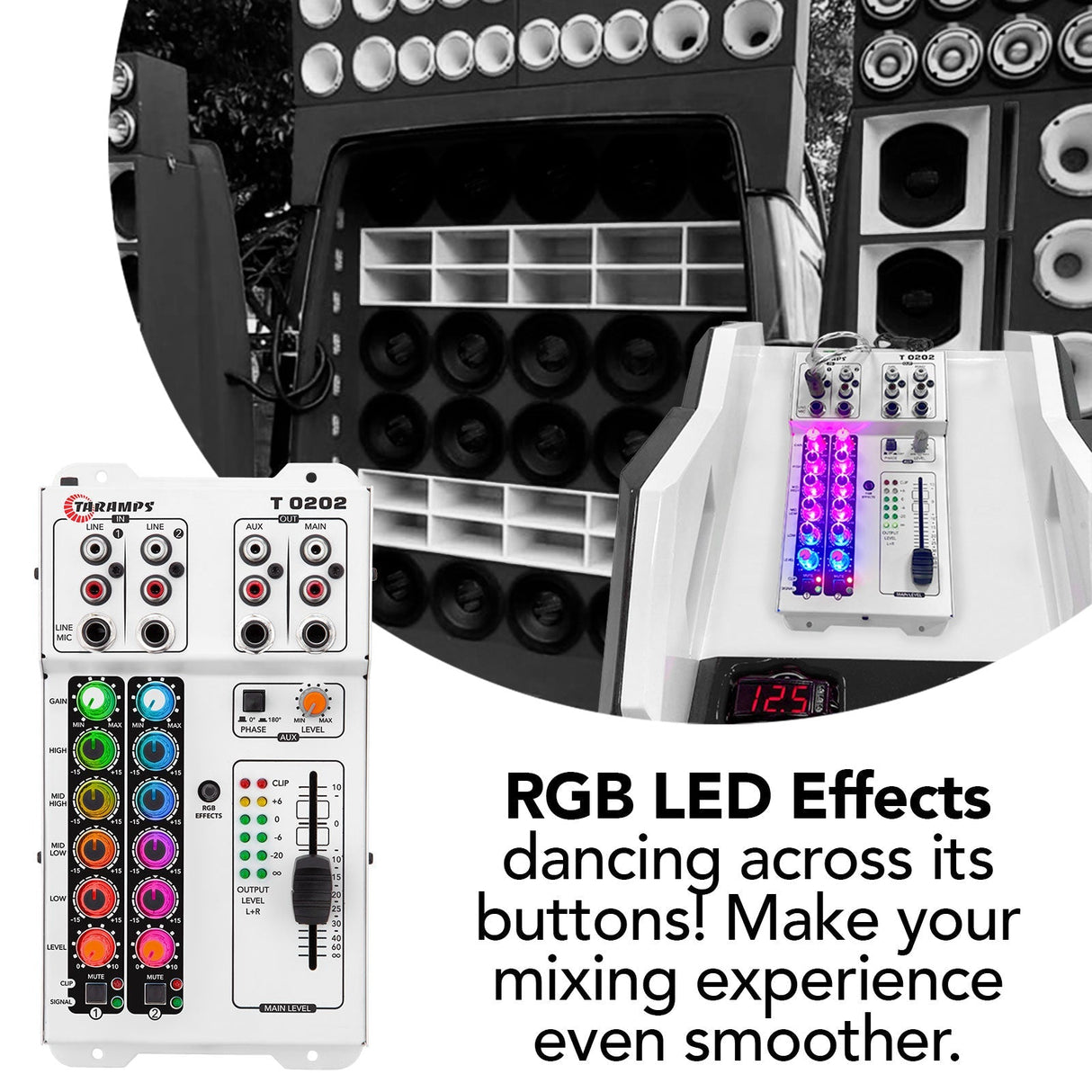 Taramps T 0202 MULTICOLOR Audio Mixer Taramps USA