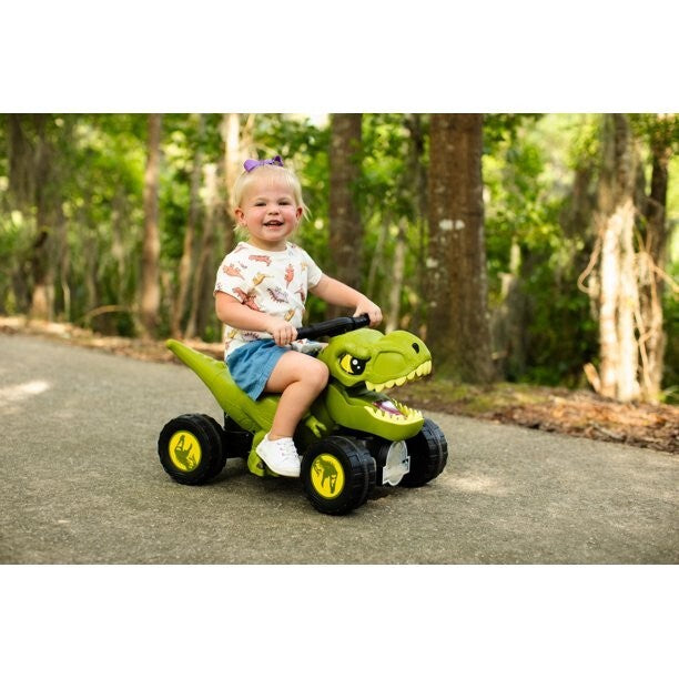 T-Rex Ride-On Dinosaur Power Car with 4 Wheels for Toddlers and Kids