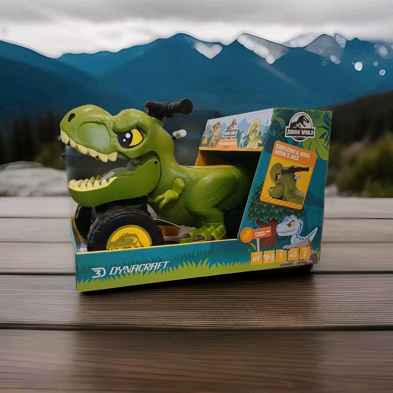 Tyrannosaurus T-Rex 4-Wheel Ride-On Power Car Toy for Toddlers and Kids
