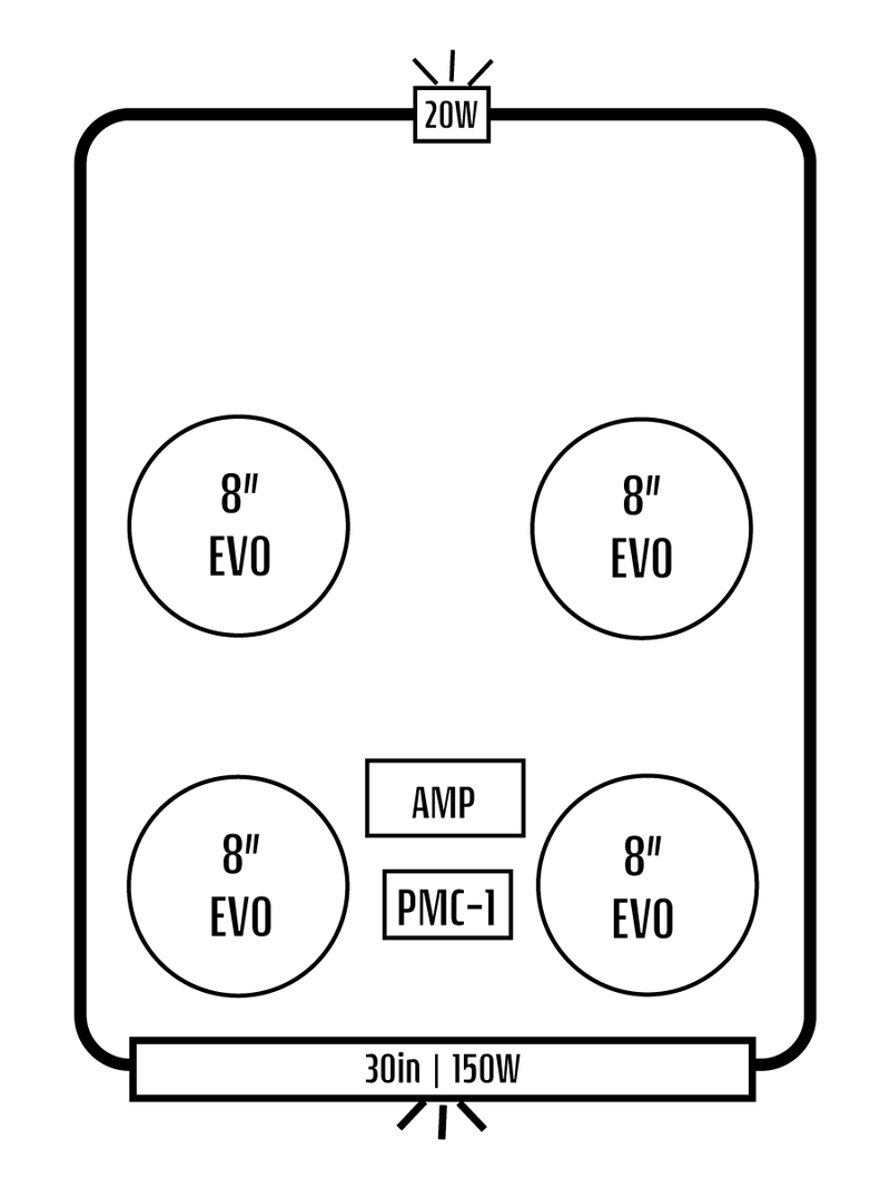 2019+ Honda Talon 1000R-4 / 1000X-4 Stereo Tops (4-Seat)