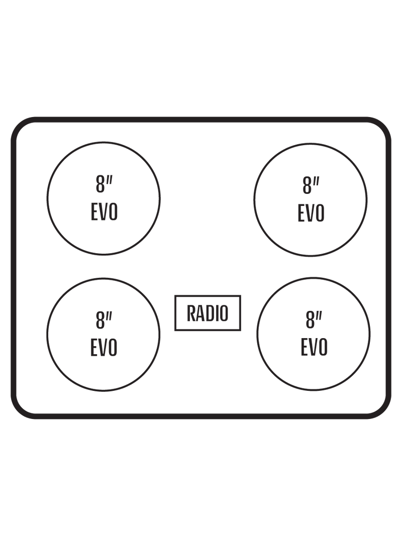 2019+ Honda Talon 1000R / 1000X Stereo Tops (2-Seat)