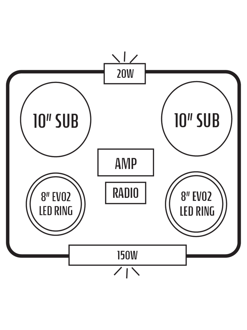 2019+ Honda Talon 1000R / 1000X Stereo Tops (2-Seat)