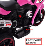 12V Kids Electric Ride-On Motorcycle Battery-Powered Bike for Girls