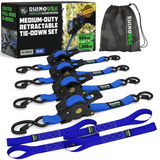 1" x 10' Retractable Ratchet Straps