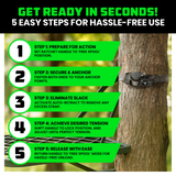 1" x 10' Retractable Ratchet Straps