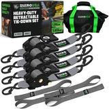 2" x 10' Retractable Ratchet Straps