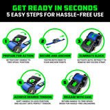 2" x 10' Retractable E-Track Ratchet Straps