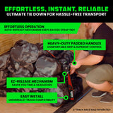 2" x 10' Retractable E-Track Ratchet Straps
