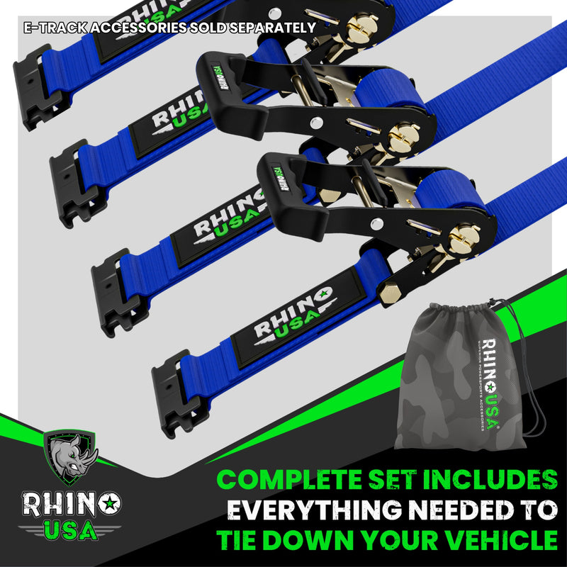 E-Track Ratchet Tie-Down Straps