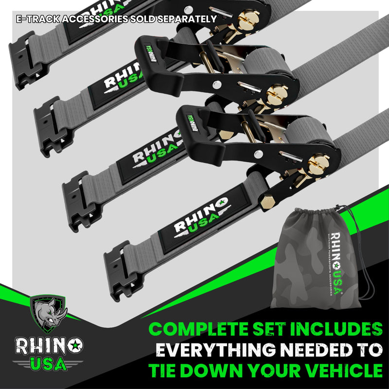 E-Track Ratchet Tie-Down Straps