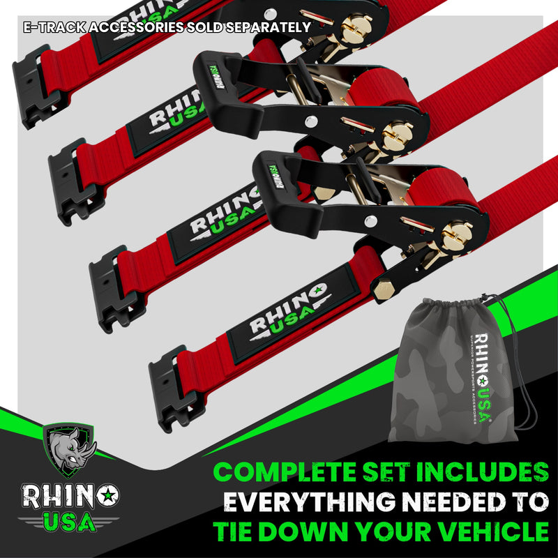 E-Track Ratchet Tie-Down Straps