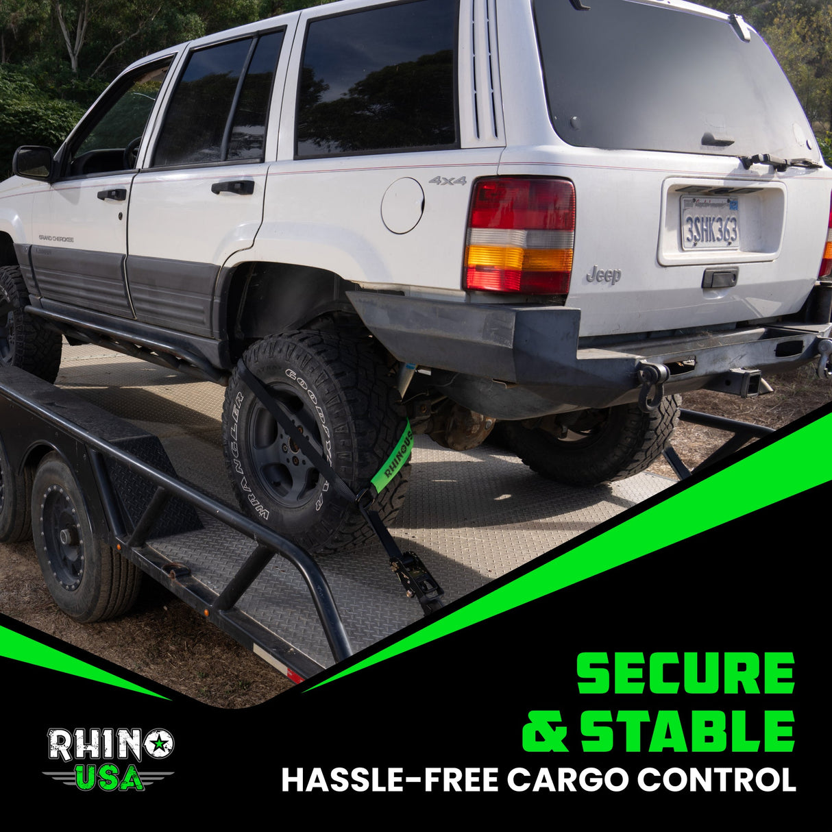 Car Tie-Down Lasso Straps (Flat-Hooks)