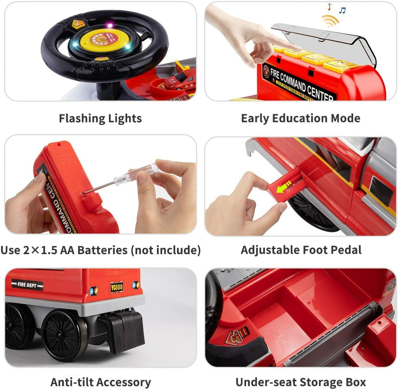 Electric High-Speed Ride-On Firefighting Rail Train Toy