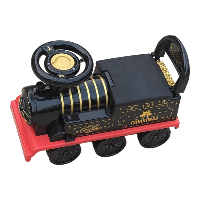 Tempi Electric Train Ride-On Toy with Lights, Sounds, and Storage Tracks
