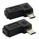 Micro USB Female to Mini USB Male 90° adapter TekShack