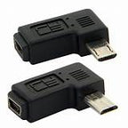 Micro USB Female to Mini USB Male 90° adapter TekShack