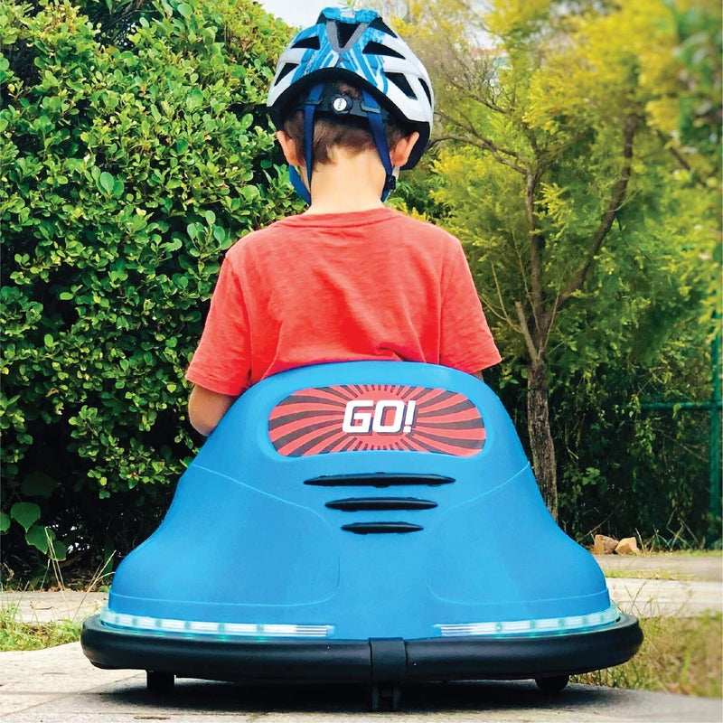 Electric Bubble RC Kids Bumper Car with Lights and Music - Blue