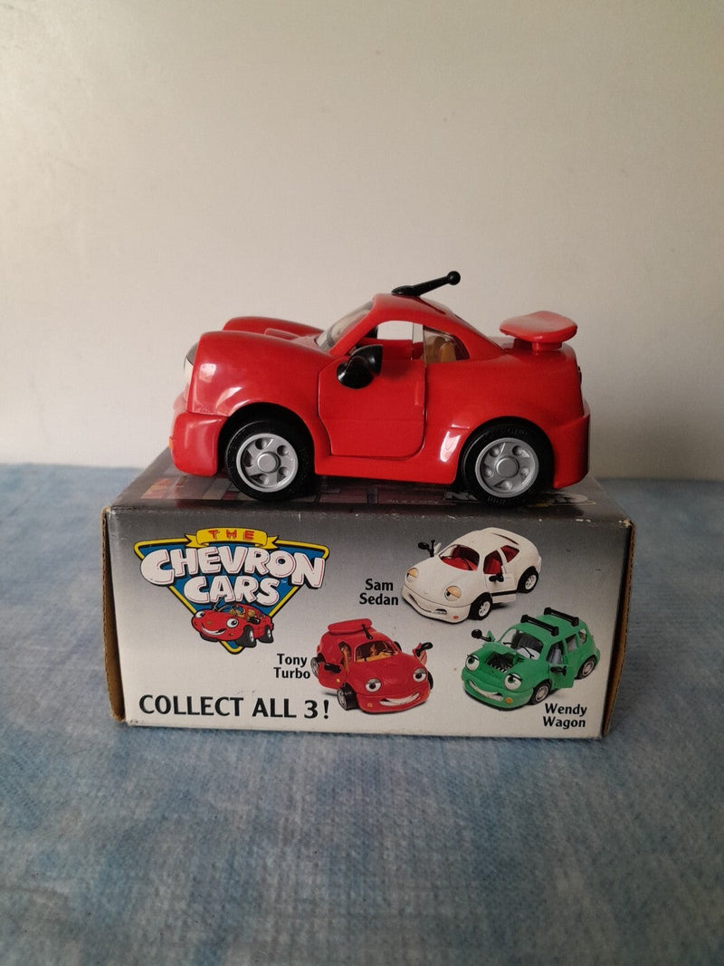 Chevron Cars Tony Turbo Toy with Side-Moving Eyes and Swinging Doors