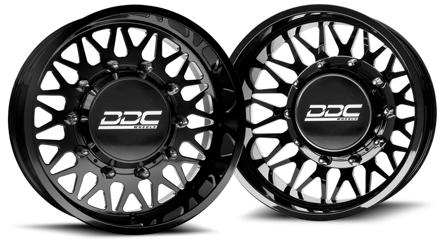 (1987 - 1997) DDC Wheels Black/Milled The Mesh Dually Wheels DDC Wheels