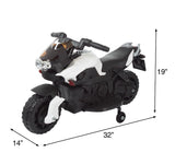 2-Wheel Ride-On Motorcycle Toy with Training Wheels for Kids by Little Rider