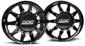(1987 - 1997) DDC Wheels Black/Milled The Ten Dually Wheels DDC Wheels