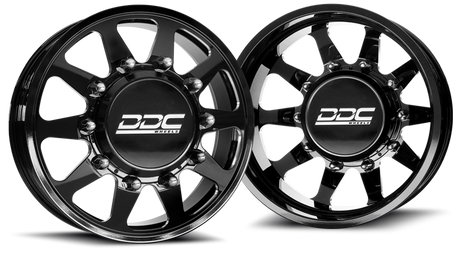 (1987 - 1997) DDC Wheels Black/Milled The Ten Dually Wheels DDC Wheels