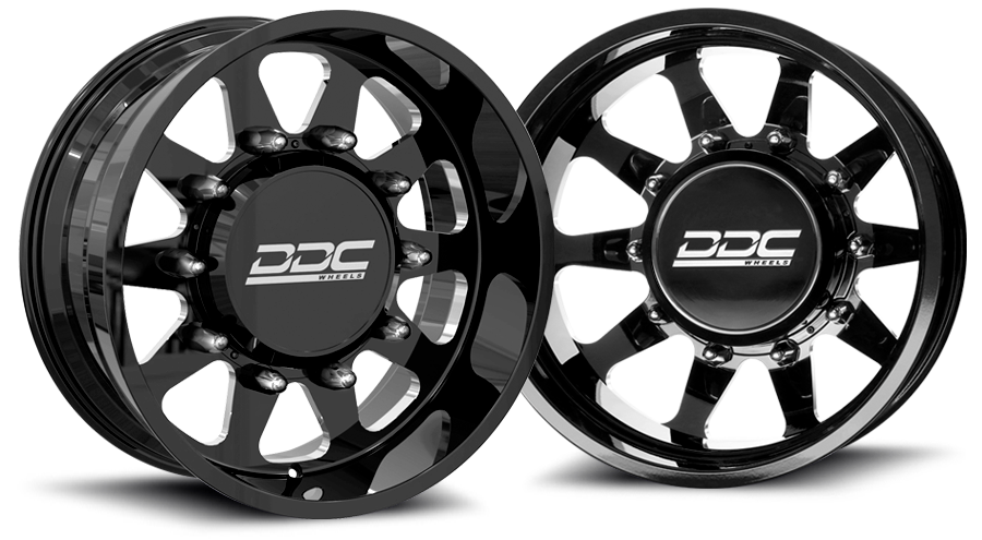 (1999 - 2004) DDC Wheels Black/Milled The Ten Dually Wheels DDC Wheels