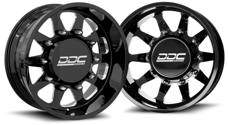 (1999 - 2004) DDC Wheels Black/Milled The Ten Dually Wheels DDC Wheels