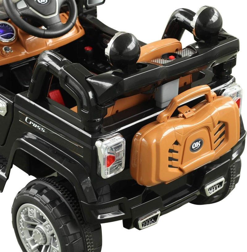 12V Kids Ride-On Truck with Remote Control and MP3 Connectivity in Black