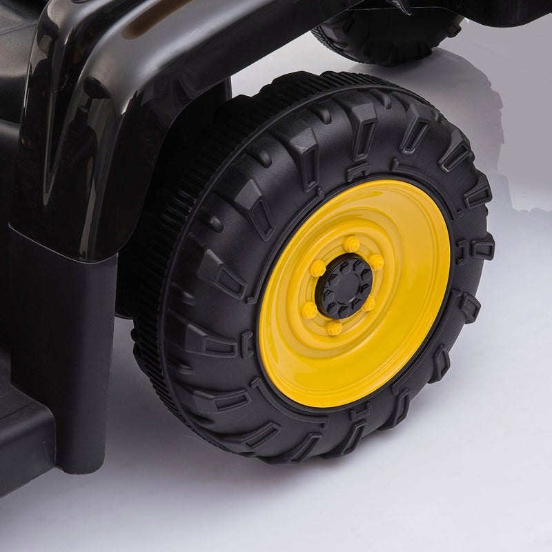 12V Battery-Powered Ride-On Tractor Toy with Trailer and 35W Dual Motor