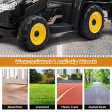 12V Battery-Powered Ride-On Tractor Toy with Trailer and 35W Dual Motor