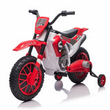 TOBBI 12V Electric Dirt Bike for Kids with Training Wheels - Realistic Motorbike Experience