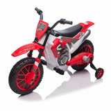 Electric Dirt Bike for Kids with Training Wheels - 12V Off-Road Ride-On Toy