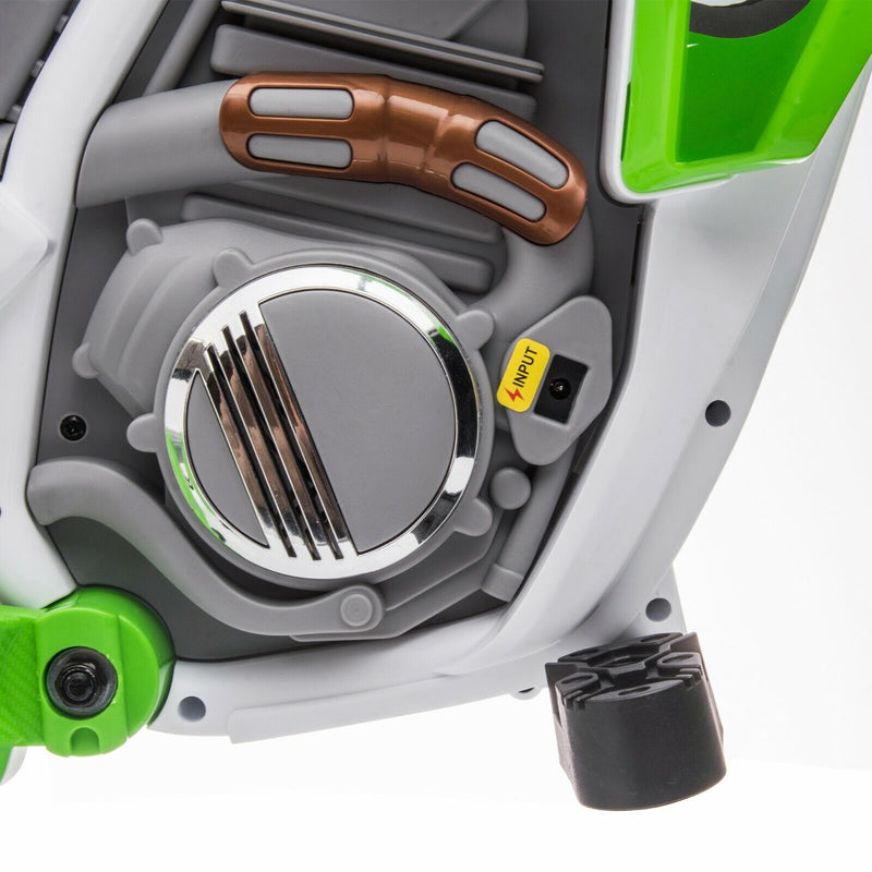 Electric Dirt Bike for Kids with Training Wheels - 12V Off-Road Ride-On Toy