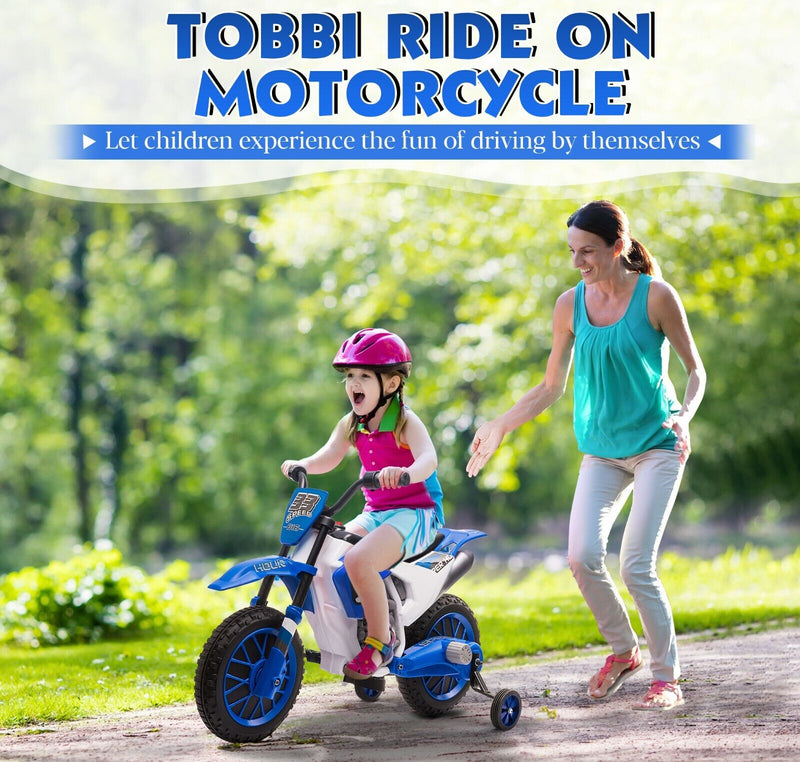 TOBBI 12V Electric Kids Dirt Bike - Off-road Motorbike for Endless Fun!