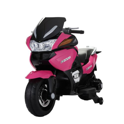 TOBBI 12V Electric Kids Ride-On Motorcycle with Training Wheels