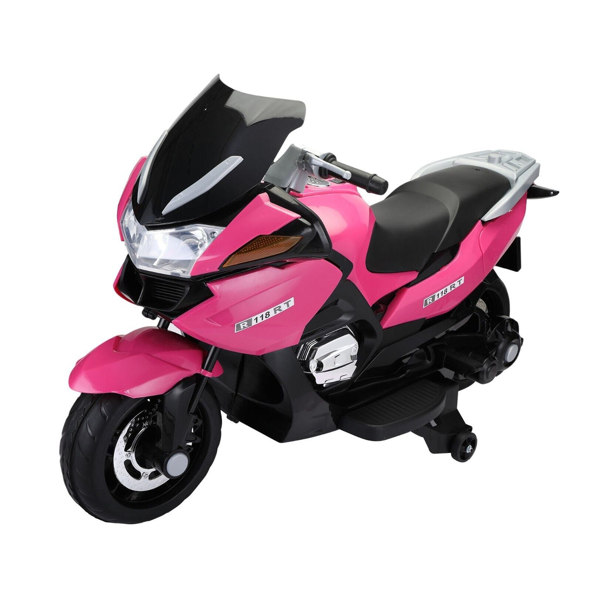 TOBBI 12V Electric Kids Ride-On Motorcycle with Training Wheels