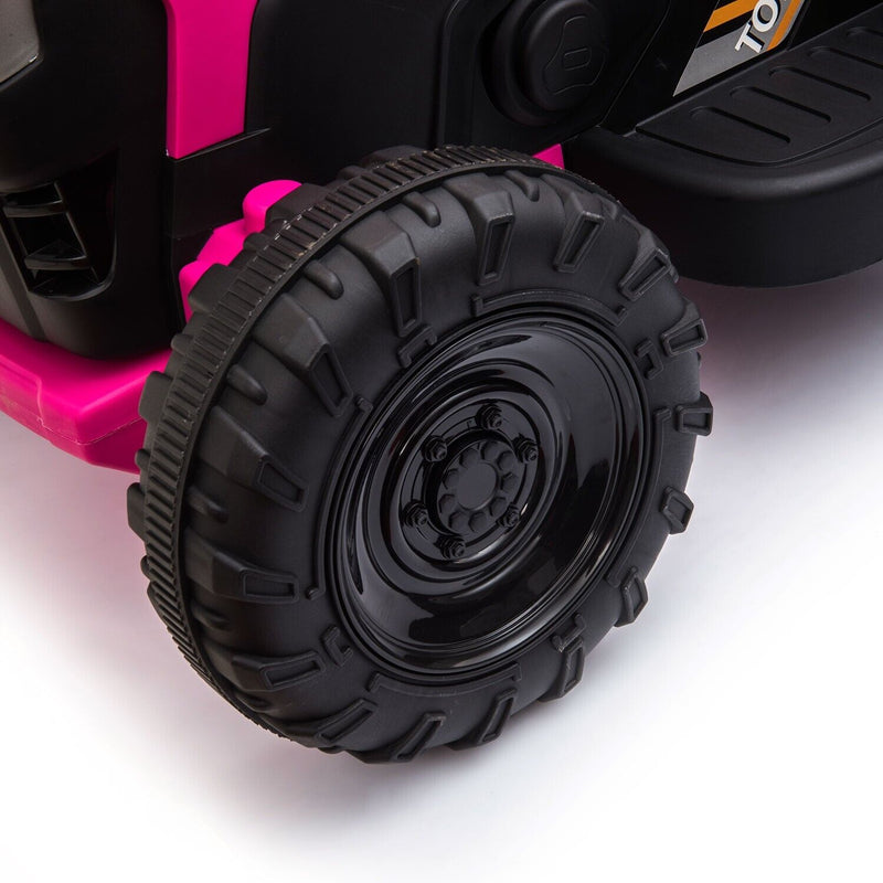 TOBBI 12V Electric Kids Tractor with Trailer and Dual Motors