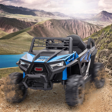 TOBBI 12V Electric Off-Road UTV for Kids - Battery Powered Ride-On Buggy