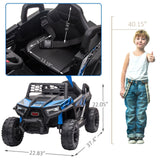 TOBBI 12V Electric Off-Road UTV Truck for Kids with Headlights, Music, and Horn