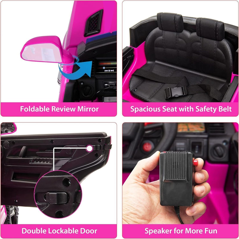 12V Battery-Powered Electric Police SUV Toy Car with Remote Control