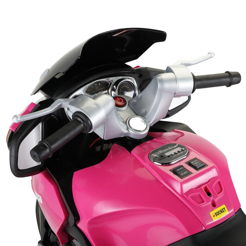 TOBBI 12V Electric Motorcycle Toy for Kids with Training Wheels - Battery Powered Ride-On Fun!