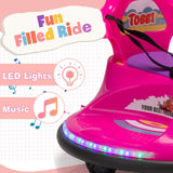 TOBBI 360° Degree Electric Snail Ride-On Toy for Toddlers - 12v Bumper Car in Fun Shape