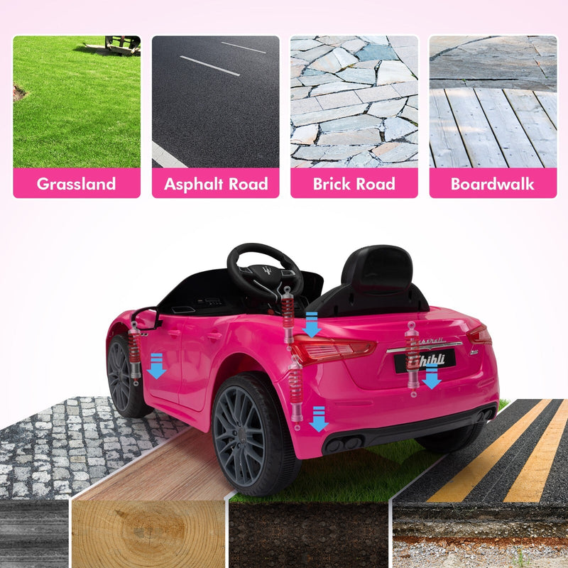 12V Electric Ride-On Car for Kids Licensed Maserati Ghibli with Remote Control